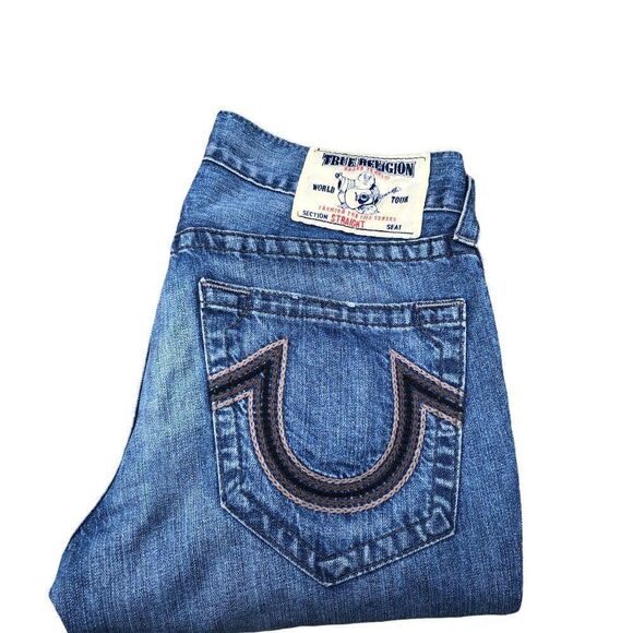 True Religion Jeans Size 31 STRAIGHT Blue - Picture 5 of 9